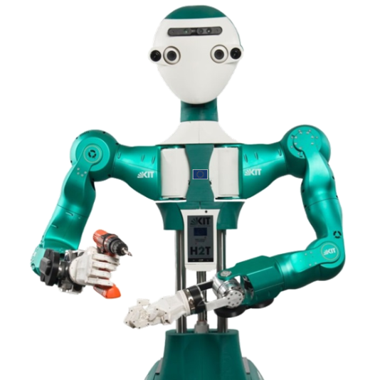 ARMAR-6 is a collaborative humanoid robot assistant for industrial environments.